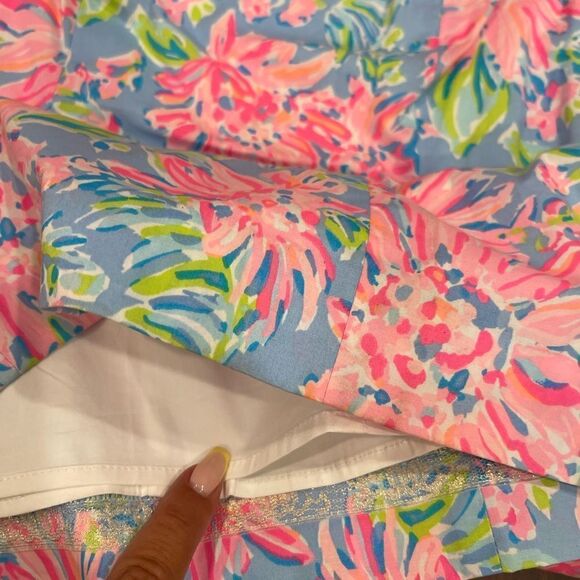 Lilly Pulitzer Roni Short Sleeve Stretch Mini Dress in Blue Peri.Size 0 - Picture 12 of 16